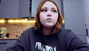 Hey cutie, wanna chat while this chubby amateur furiyssh gorges on food?