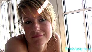 Skinny BDSM Model Candy's Oiled Ass and Legs Brutally Belt-Whipped Nude!