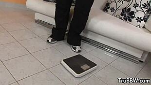 omg this desperate chubby bbw plumper gets saved by a total perv and boom, she's riding his cock with those huge tits bouncing 😍🍑