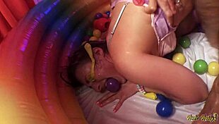 anal circus threesome pounds gia in clown town!