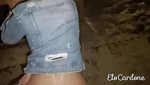 While cuck plays soccer i beach fuck his big ass latina