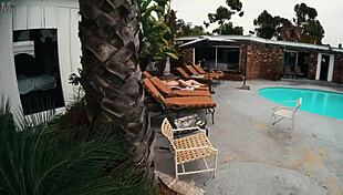 gigi breeze gags on cock after caught sunbathing naked by pool