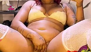 Uglygalz Mareme Edet Toys Wet Creamy Pussy To Lipstick Orgasm