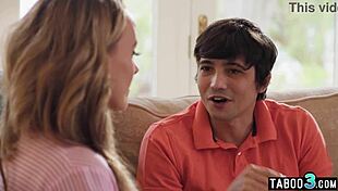 Stepson Craves Petite Blonde Milf Stepmom Pristine Edge's Tight Pussy and Titty Fuck! 🔥🍆