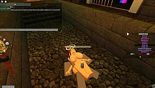 roblox slut bent over for rough anal doggystyle and wet pussy ride