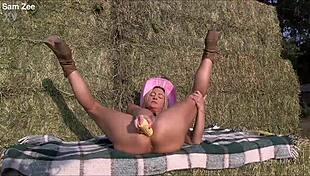 sam zee goes country wild with corn dp dap piss guzzling rosebud squirt facial