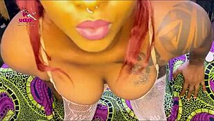 Uglygalz Mareme Edet Toys Wet Creamy Pussy To Lipstick Orgasm