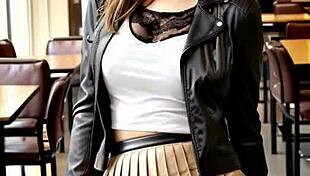 wanna join these art lessons with upskirt leather skirts n public thrills? 📖🍑