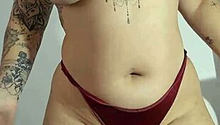 trying on lycra panties turns into secret flashing fun