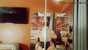 sexy latina polydance model's big natural tits in tattoo tease