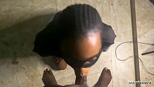 Sexy Ebony Roommate Sucks Dick Dry!