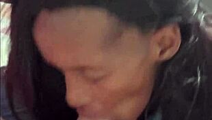 Ebony Queen Gives Boss Intimate Close-Up Oral Treat