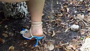 Compilation Shows Mature Fat BBW Peeing Squirting Close-Up Dripping Pussy Huge Ass Public Park