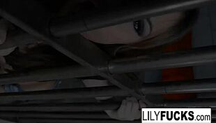 Lily Fingers Wet Pussy in Jail Cell
