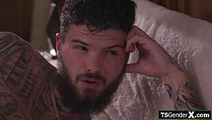 Ass licking bareback shemale joins for cock sucking transsexual oral sex adventure feels so intense