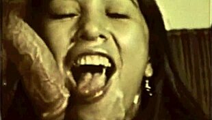 vintage interracial hairy asian pussy gets fucked hard in retro antique porn scene