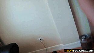 sexy filipina hooker drops to knees for pov hotel head.