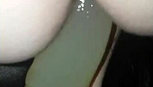 pov teen squats huge dildo fucking till she cums hard