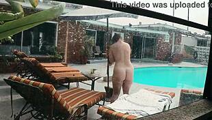 gigi breeze gags on cock after caught sunbathing naked by pool