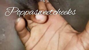 Ebony BBW fingered to squirting creampie surprise