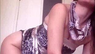 amoul fucks satin-clad white woman bent over desk panties down high heels doggystyle