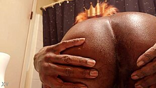 hallelujah johnson spreads hairy asshole for chocolate rimjob worship