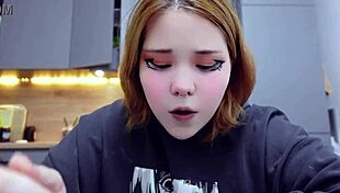 Hey cutie, wanna chat while this chubby amateur furiyssh gorges on food?