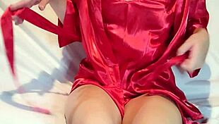 red lingerie... bbc dildo makes me cum so hard!!