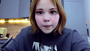 Hey cutie, wanna chat while this chubby amateur furiyssh gorges on food?