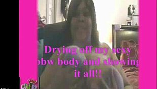 drying my sexy ebony bbw curves and flashing everything