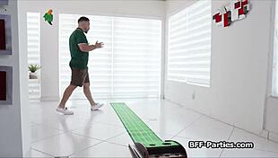 girlfriend shares her friend's fat cock with golf trainers