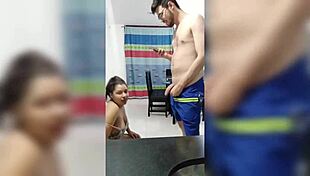 dude i hired this colombian cleaner and ended up balls deep in her natural tits