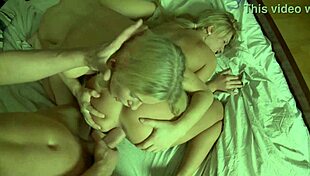 fucking two slutty blondes in fishnets 😈 big cocks deepthroat doggystyle anal creampie riding heels lingerie monster cock milf mommy teen 18+🔥