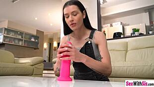 Matty's Sloppy Deepthroat on Stepsis Huge Cock Practice! Stepsister Begs More?