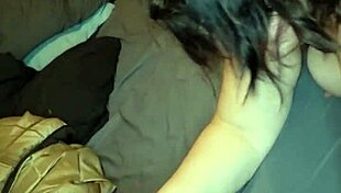 Milf's stiff nipples harden sucking throbbing cock shaft