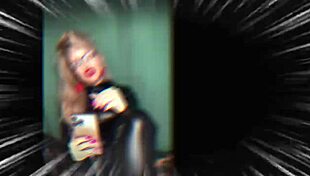 Sissy cries begging for piss with pouty lips in femdom toilet training