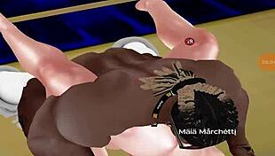 my heart races watching this colombian ebony's big ass bounce on monster cock