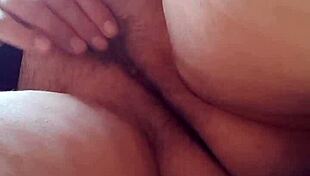 Plump Milf Masturbates Unshaven Wet Pussy Under Short Skirt