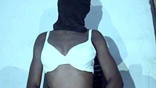 skinny amateur plays with her natural tits solo