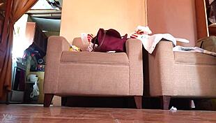 check out this sexy shemale strutting in her black high heels like a total tease