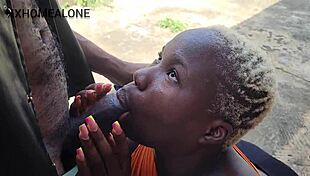 Big ass ebony Nimi caught peeking punished hard doggystyle on street