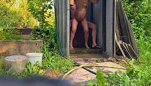 Enticing pregnant stranger bends over for risky outdoor creampie in public thrill