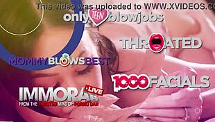 hot petite stepsis jumps from shower to sloppily suck my throbbing dick