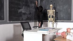 Milf Teacher VALENTINA NAPPI Lets Students FREE USE Her in Group Lessons!