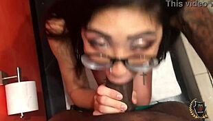 Rome major pounds eva yi's big ass deepthroat in bathroom cums on her cheeks