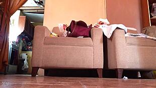 check out this sexy shemale strutting in her black high heels like a total tease