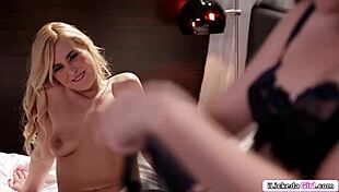 petite babe smothers big tits blonde girlfriend facesit