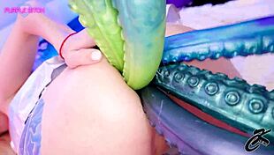 ksu colt and purple bitch fist anal strap on in wild costume compilation