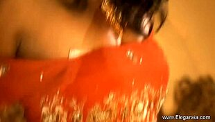 brunette asian milf girlfriend dances erotic solo dreams with indian flair