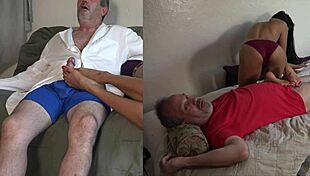 asian filipina footjobs lead to wrinkled soles cumshots in split screen compilation